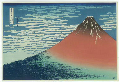 South Wind, Clear Sky (Red Fuji) by Katsushika Hokusai, modern edition (originally from c.1830)
