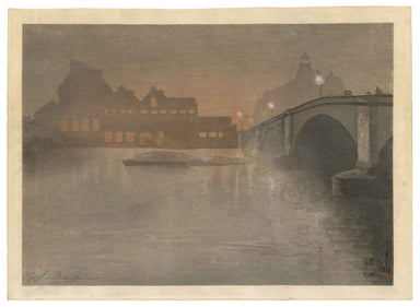 Putney bridge from the South by Markino Yoshio (1870-1956), c.1910 (Front)